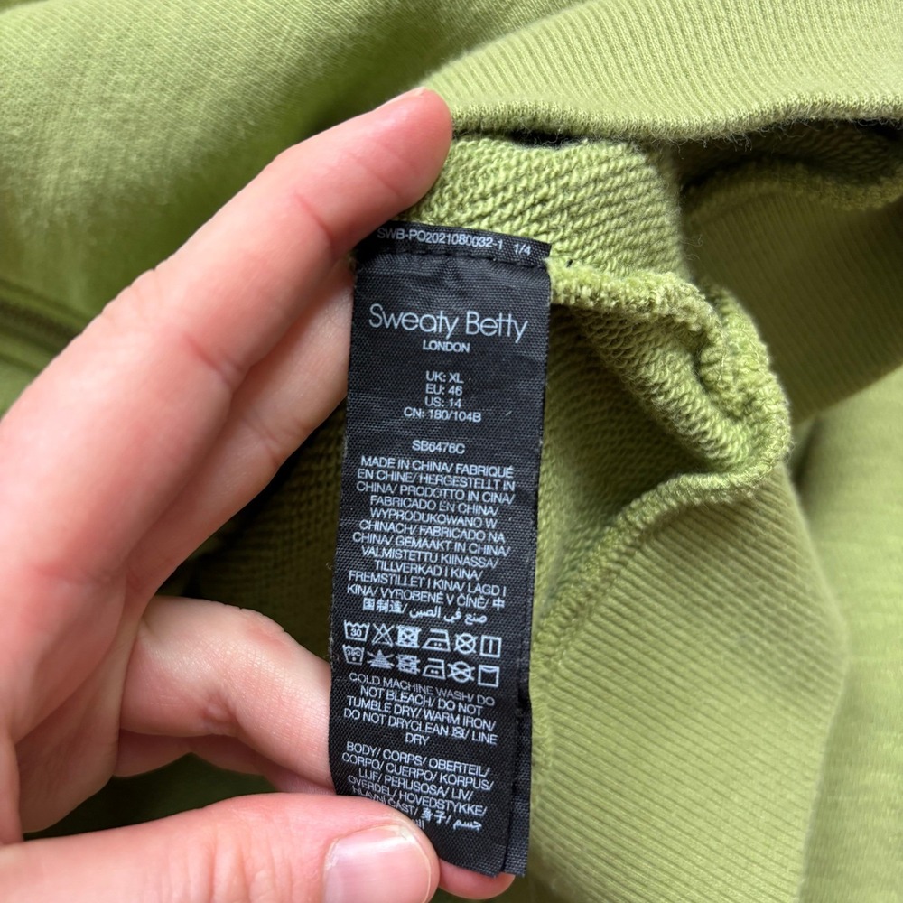 Sweaty Betty Full Zip Crop Hoodie Women's XL‎ Color Green - Picture 5 of 7